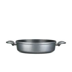 KHG Servierpfanne   , grau , Aluminium , Maße (cm): H: 7,5  Ø: 28