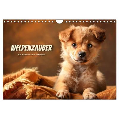 Welpenzauber: Ein Kalender zum Verlieben (Wandkalender 2027 DIN A4 quer), CALVENDO Monatskalender