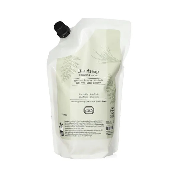 Dille & Kamille Handzeep navulling vetiver & ceder 500 ml