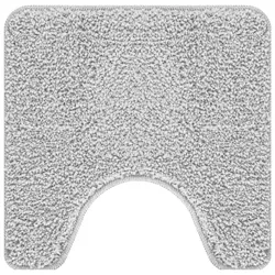 vidaXL Rutschfeste Badematte mit Toilettenausschnitt Grau 50 x 50 cm