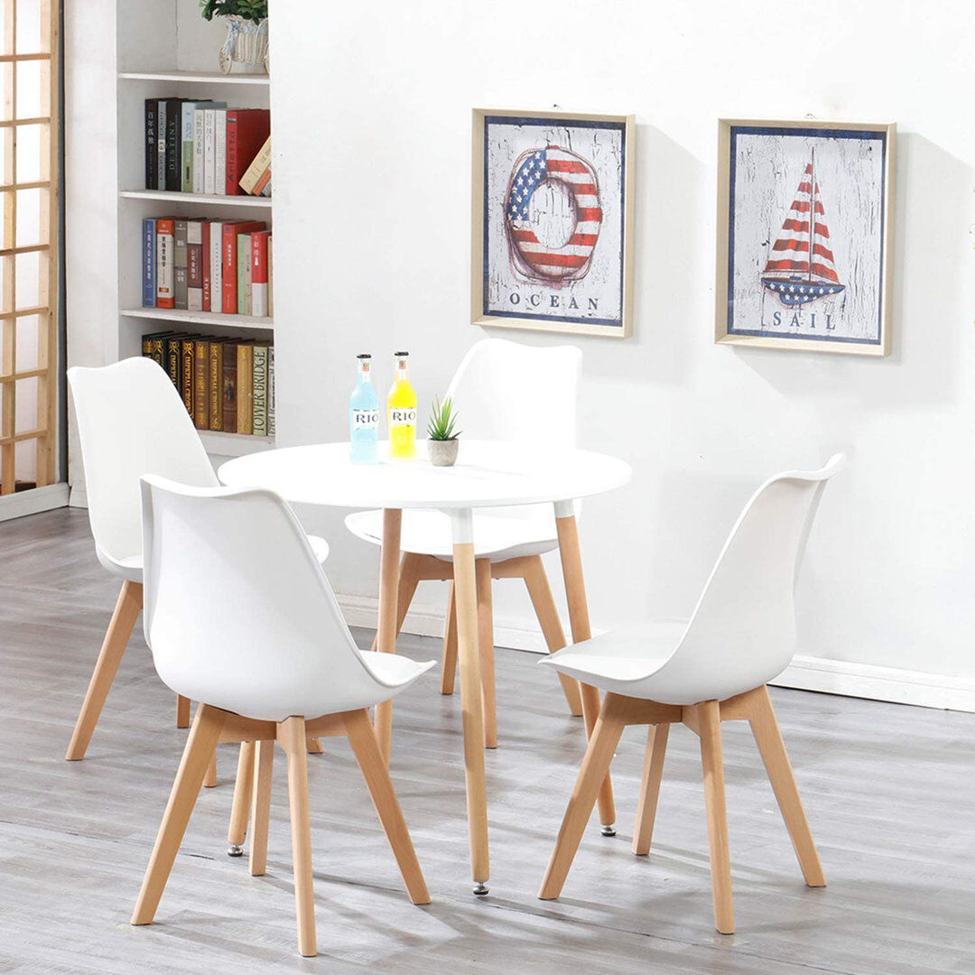 KOSY KOALA Cassian 4 -Person Dining Set White/White 4