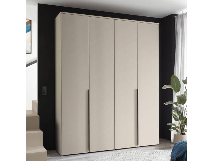 Drehtürenschrank Espinares 180cm Beige/Kaschmir ohne Spiegeltür/-en