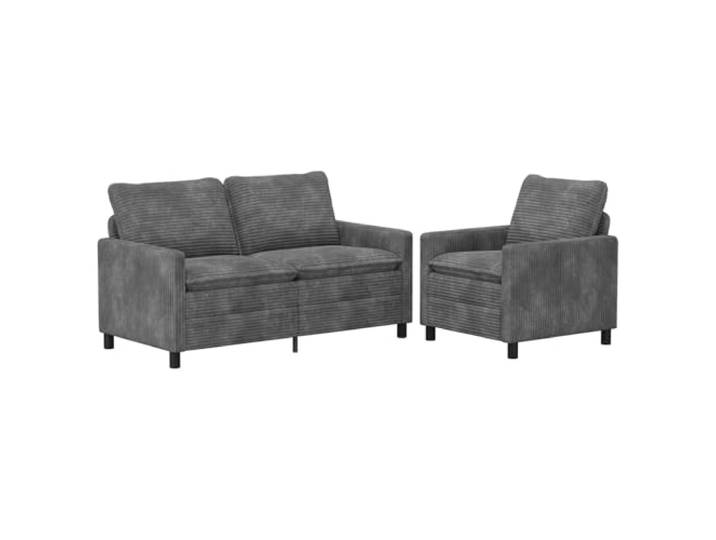 PUGYNBK 2-teiliges Sofa-Set, hellgrau, Polyester, mit Metallrahmen Konische Beine, abnehmbare Kissen, waschbare Bezüge, abnehmbare Rückenlehne, Kissen im Lieferumfang enthalten