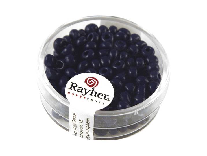 Rayher Indianer-Perlen Dunkelblau ⌀ 4.5 mm 17 g