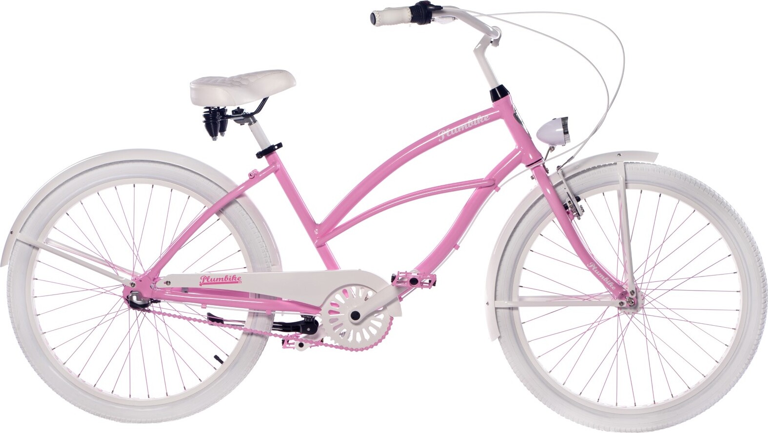 Plumbike La Donna Unigue hearts Fahrrad, 26"-Räder, 7-Gang-Version, Puderrosa