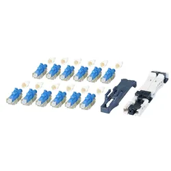EFB 53197.1 12er Set feldkonfektionierbare LC Steckverbinder OM3 aqua, mit Faserhalter 531971