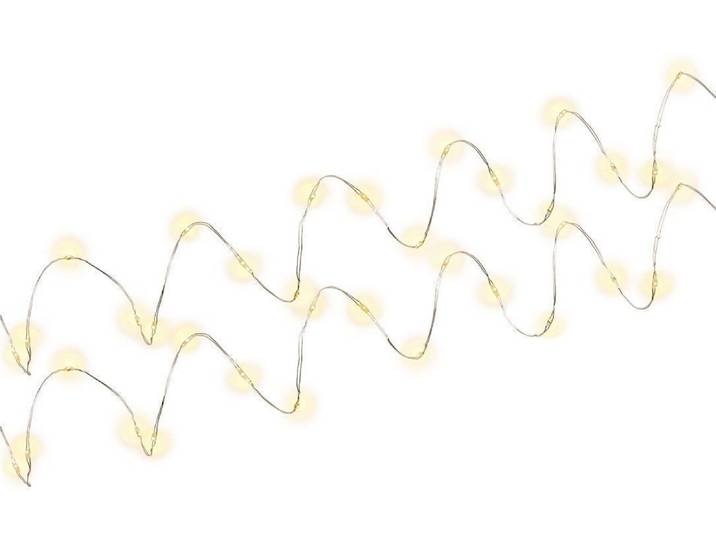 Goobay 2 x 20 LED-sprookjes met zilverdraad, incl. Timer - sfeerverlichting voor binnen
