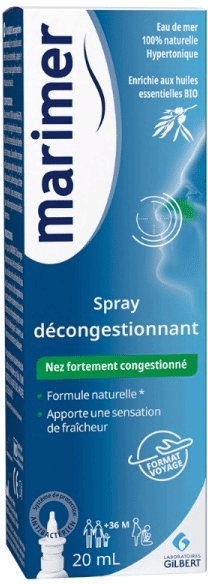 Gilbet Laboratórios Marimer Higiene Nasal Descongestionante em Spray com Óleos Essenciais 20ml