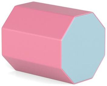 "Costway 22.5"" x 26"" Octagon Tumbling Mat with Zippered Cover and Thick Foam Filling-Pinkcolor"