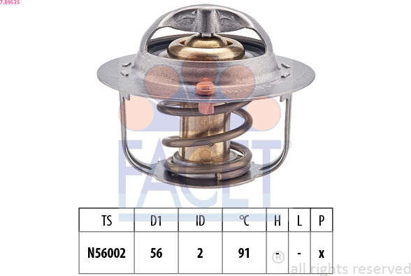 Facet Thermostat, Kühlmittel 7.8953s Für Subaru