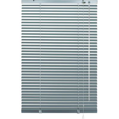 Jalousie GARDINIA "Aluminium-Jalousie zum Klemmen" Gr. 35, silber (silberblau, silberblau), B:100cm H:220cm, Jalousien, Bestseller mit über 900 4,5-Sterne-Bewertungen, mit Klemmhalter