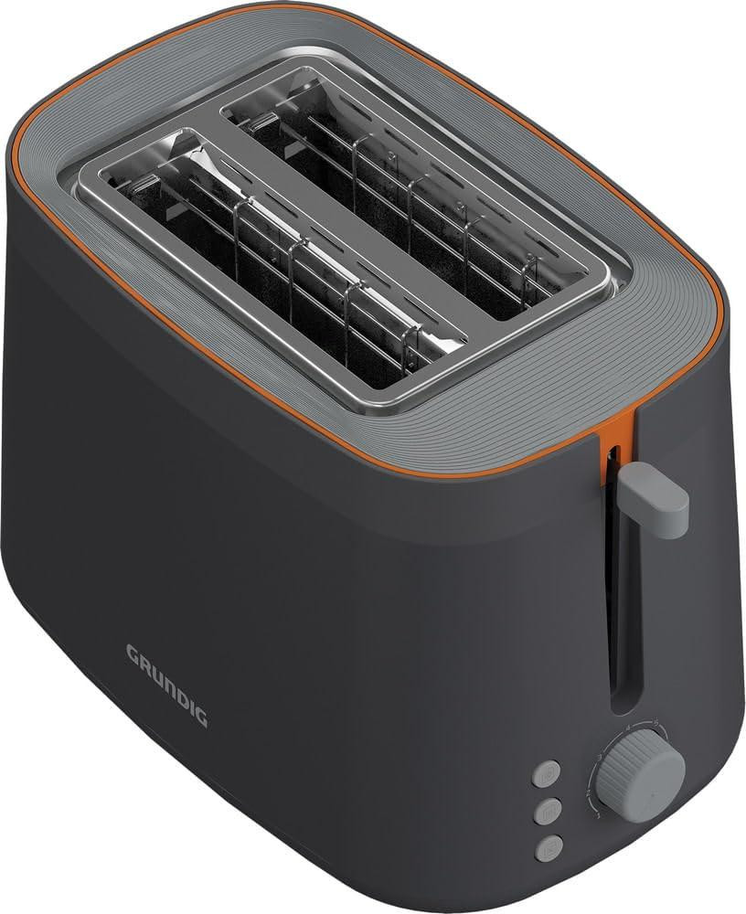 Grundig TA 5320 broodrooster met 2 sleuven, Grijs, 800 W, Breedte: 29 cm, Diepte: 20 cm