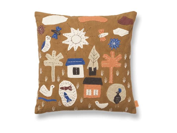 Ferm Living Village kussen 40x40 cm Suikerwier