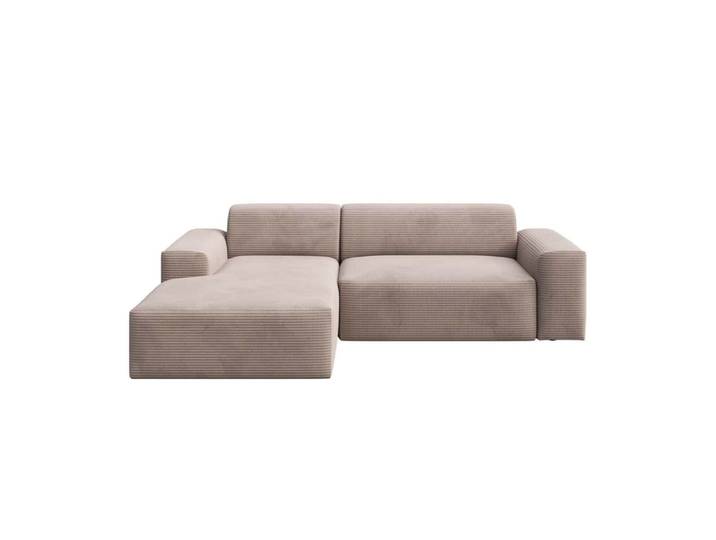 Canapé d'angle en polyester écru