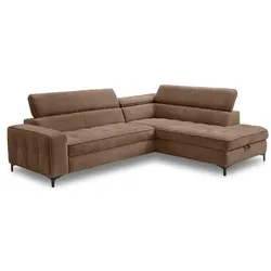 Ecksofa Nala Stoff Braun