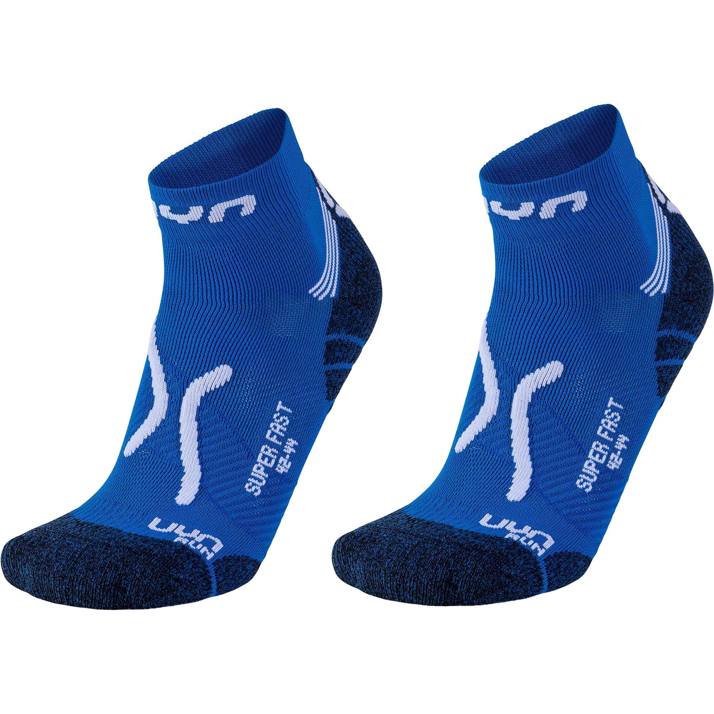 Uyn Run Super Fast 2er Pack Herren Laufsocken blau Größe 45 Laufen Elastisch