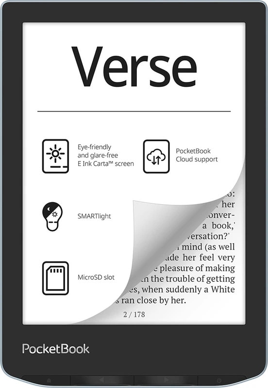 Pocketbook Readers GmbH PocketBook Verse eReader bright blue mit 212 DPI 8 GB PB629-2-WW-B