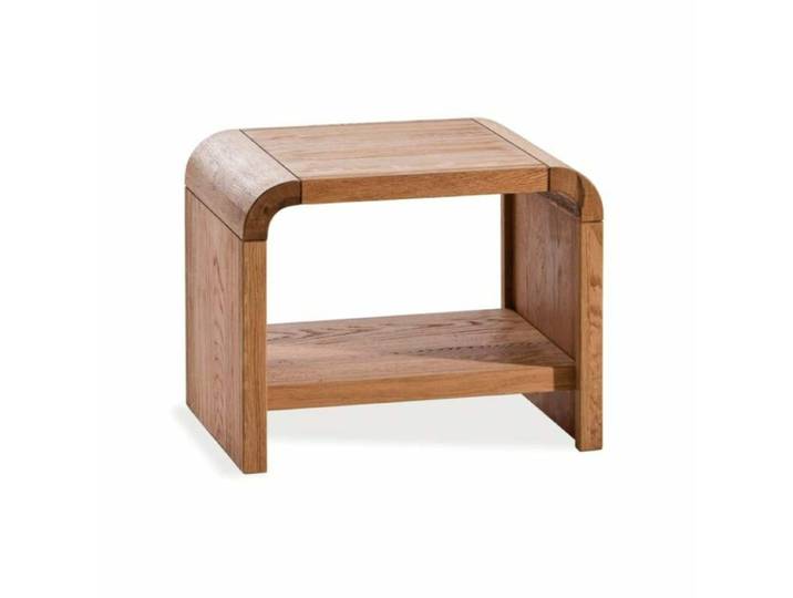 Trendstore Talo Nachttisch aus massiver Eiche und mit zwei Ablageflächen Natur, Rustikal