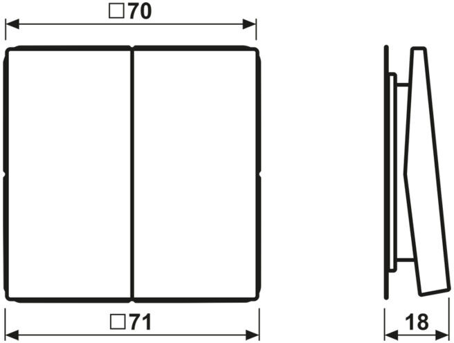 Jung Émetteur mural radio aws 4 canaux ENO LS 995 WW (ENOLS995WW)