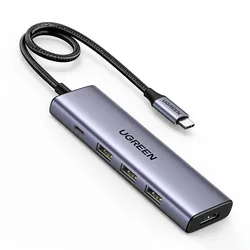 Ugreen Multifunktions-USB-Hub – USB-C für Smartphones und andere Geräte, HDMI, USB-C, USB-A