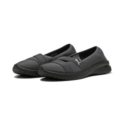Sneaker PUMA "ADELINA 2", Damen, Gr. 37, silber (shadow gray, puma silber, puma schwarz), Textil, Schuhe Sneaker, mit minimalistischer Silhouette, flexibles Obermaterial aus Textil