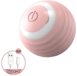 Uplift Treasures Speedy Tail 2.0 Interactive Rolling Cat Toy Ball style3 Pink