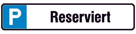 SafetyMarking® Hinweisschild P Reserviert 52 cm x 11 cm 11.5545