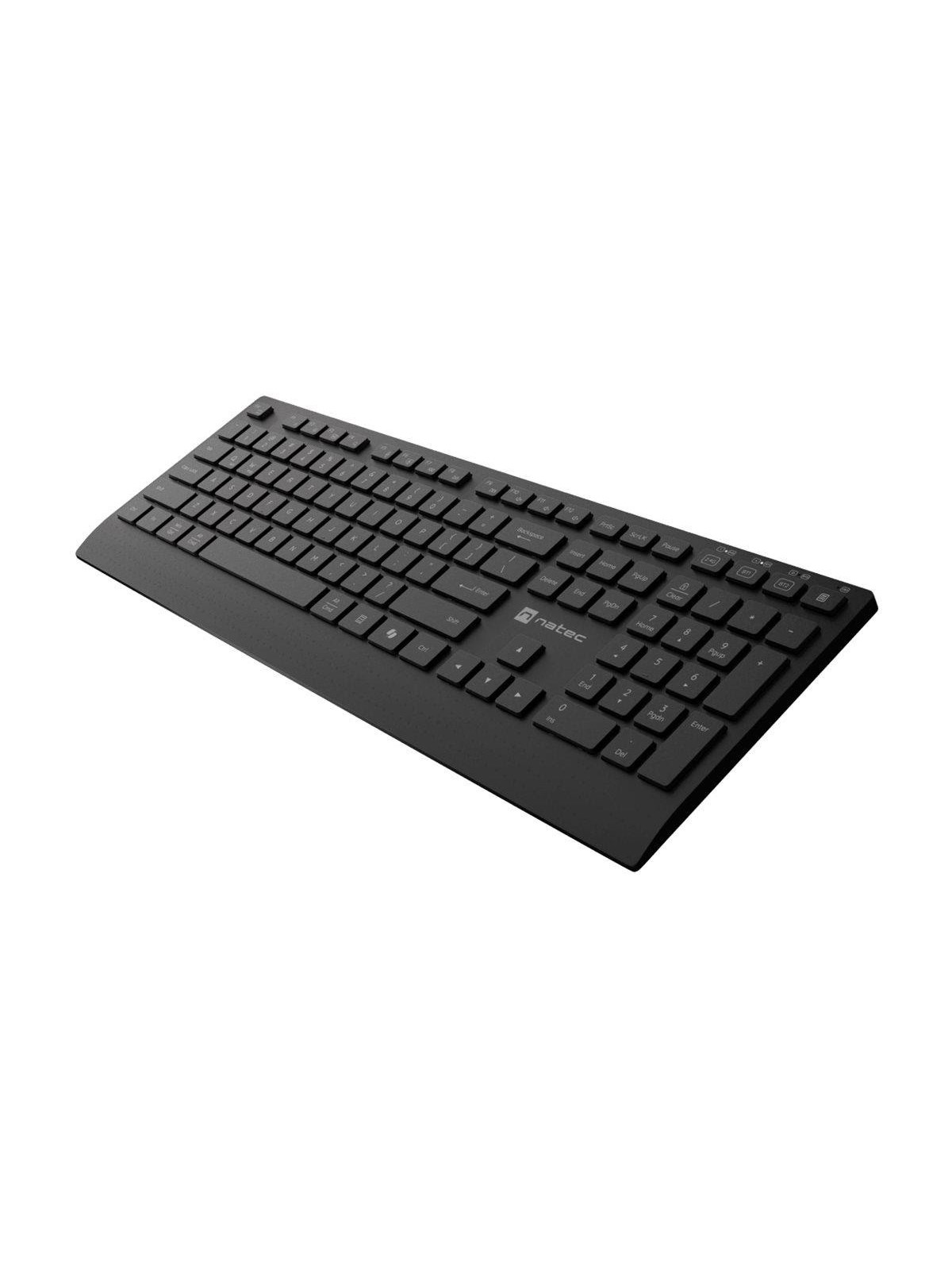 Natec Stingray 2 - keyboard and mouse set full size - QWERTY - US - black Input Device - Tastatur & Maus Set - Englisch (US) - Schwarz