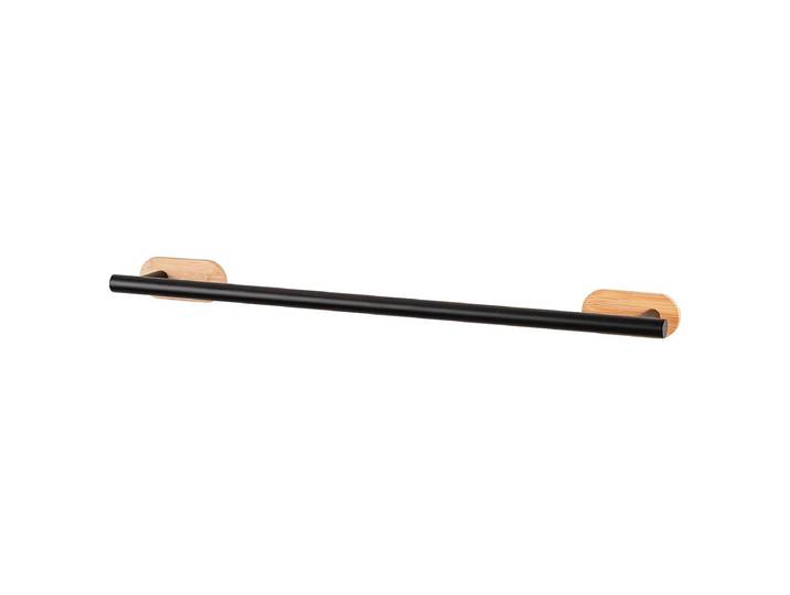 Badetuchstange Orea Bambo Edelstahl rostfrei, Bambus Schwarz 60cm