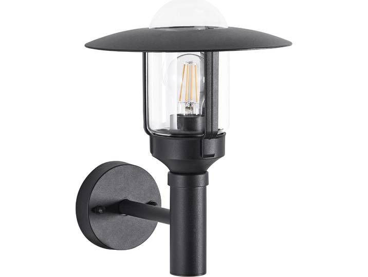 BELIANI Außenwandleuchte Schwarz aus Metall Außenbeleuchtung Gartenbeleuchtung Wandlampe Outdoor Modernes Design für Garten
