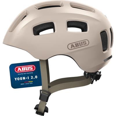 Fahrradhelm ABUS "YOUN-I 2.0" Gr. S, beige (champagne gold), Helme, S Kopfumfang: 48cm - 54cm