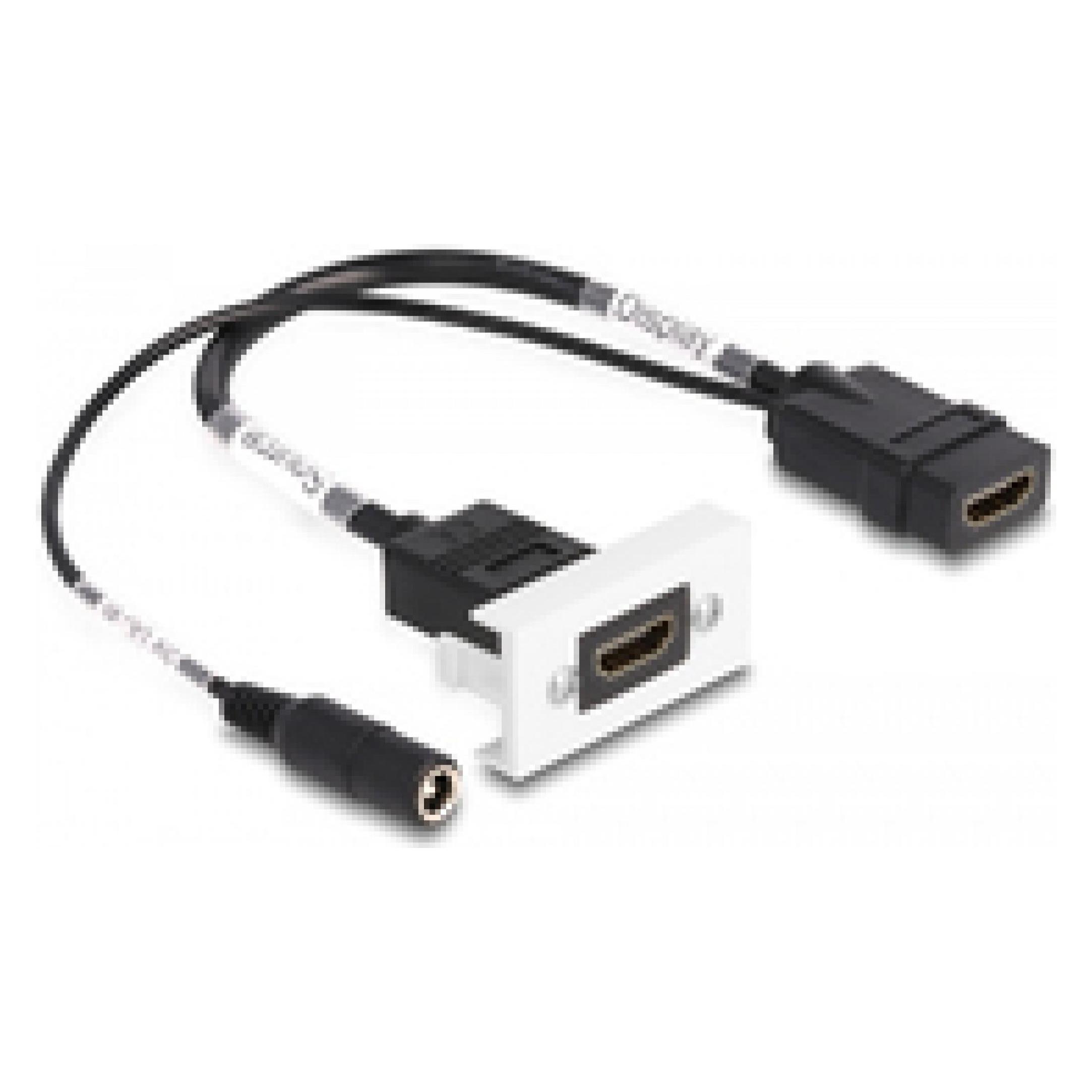 Delock Adapter Easy45 4K60Hz HDMI-A - HDMI-A/Strombuchse (0.23 m) (81384)