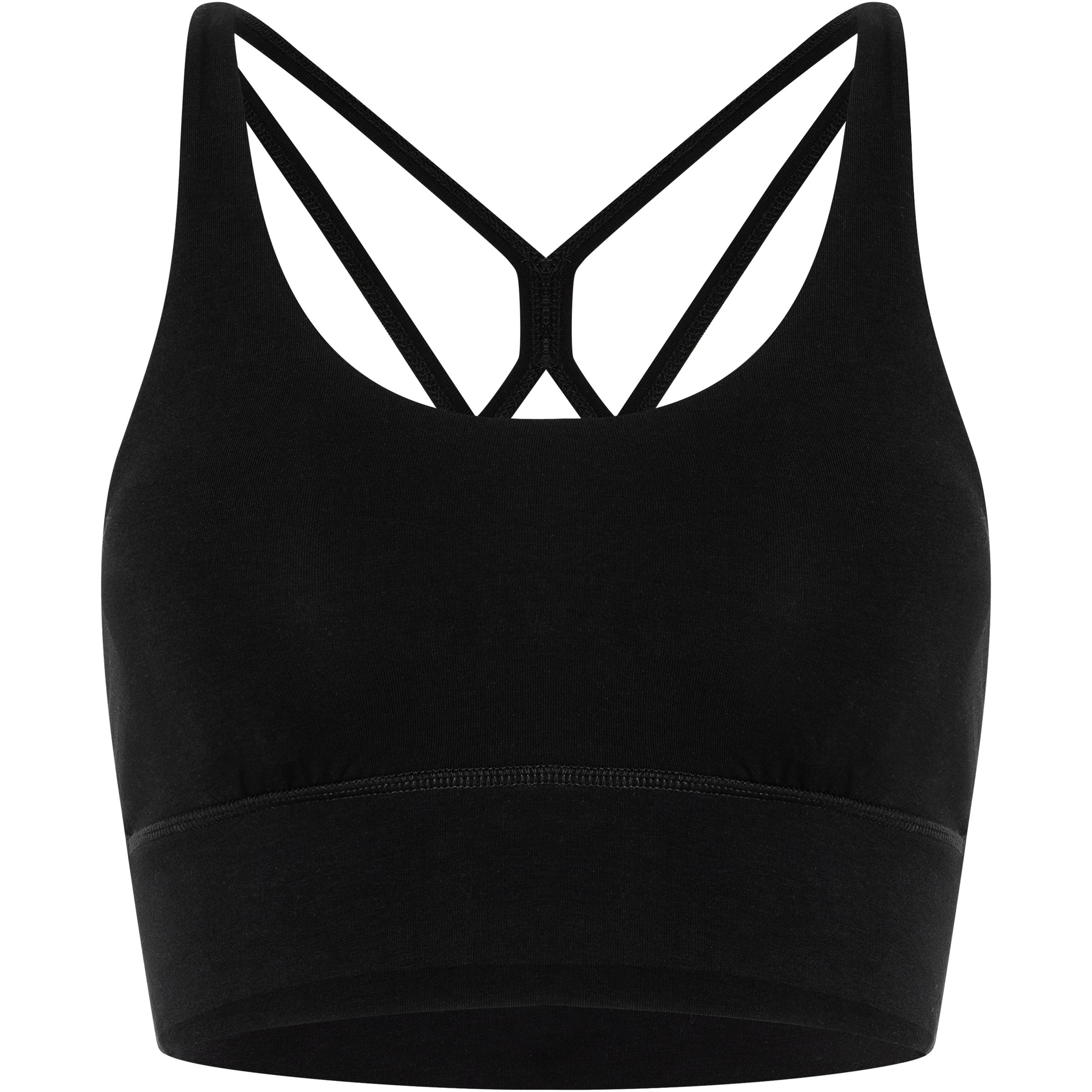 Mandala New Studio Sport BH Damen Sport-BHs schwarz Größe XS Hautfreundlich Lyocell (Tencel)