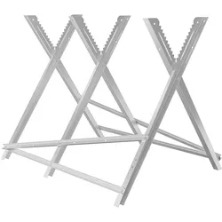 Wiltec, Werkbank + Arbeitsbock, XPOtool Sägebock klappbar 3 Stammhalter verzinkt Holzsägebock Sägehilfe Zahnung (80 cm, 81 cm)
