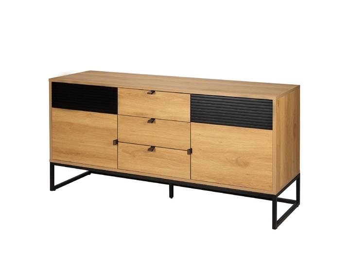 Enfilade 160 cm 160 x 75 x 40cm Beige/Marron/Imitation chêne