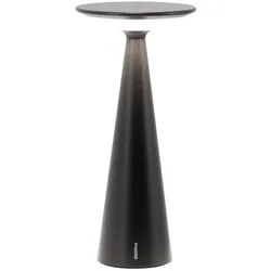 Zafferano Damina - Wiederaufladbare LED-Tischlampe, Touch-Dimmer, 8 Stunden Akkulaufzeit, IP65 - Kabellos, Schwarzes Aluminium-Finish
