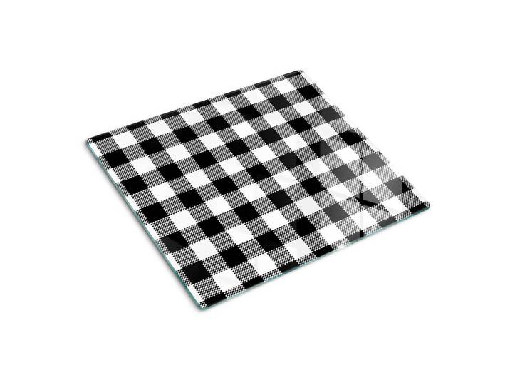 Tulup Glasplatte 60x52 cm Netto, Schwarz, Glas, 60x0.4x52 cm, Küchen, Küchenelektrogeräte, Herde, Herdabdeckplatten