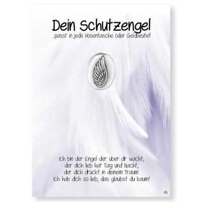 'mein Engelflügel' Münze auf Geschenkkarte