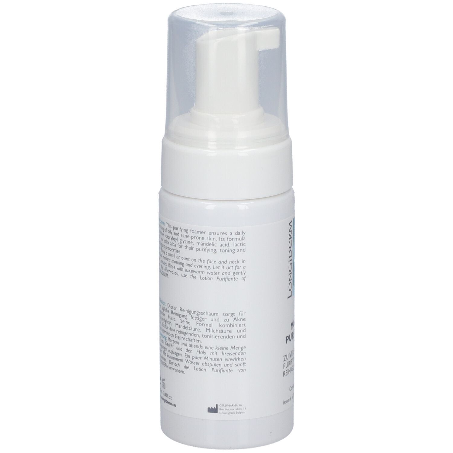 Longiderm Acne Zuiverende Mousse 100 ml Schaum