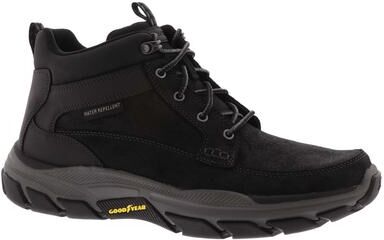 Skechers USA Respected-Boswell (Men's) Casual in Black, Size 8.5 M, Leather/Memory Foam