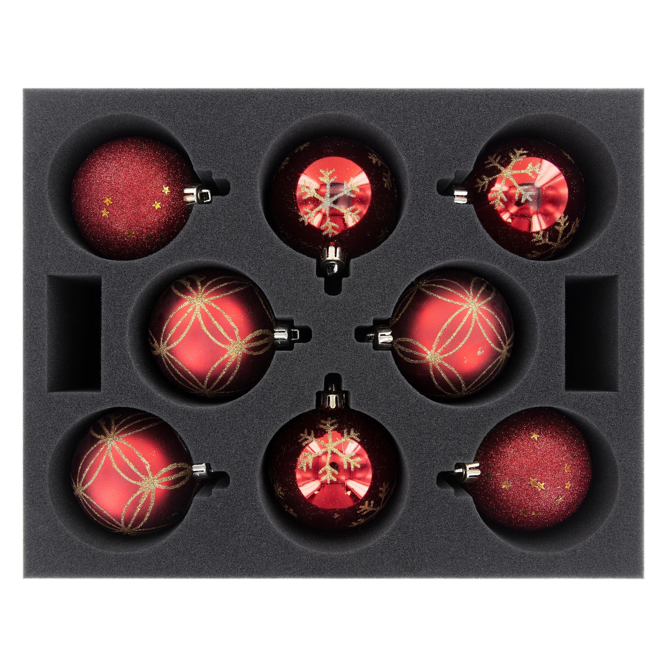 Feldherr FS090A003 - Schaumstoffeinlage für 8 Christbaumkugeln / Weihnachtskugeln (Schaumstoff) (FS090A003)