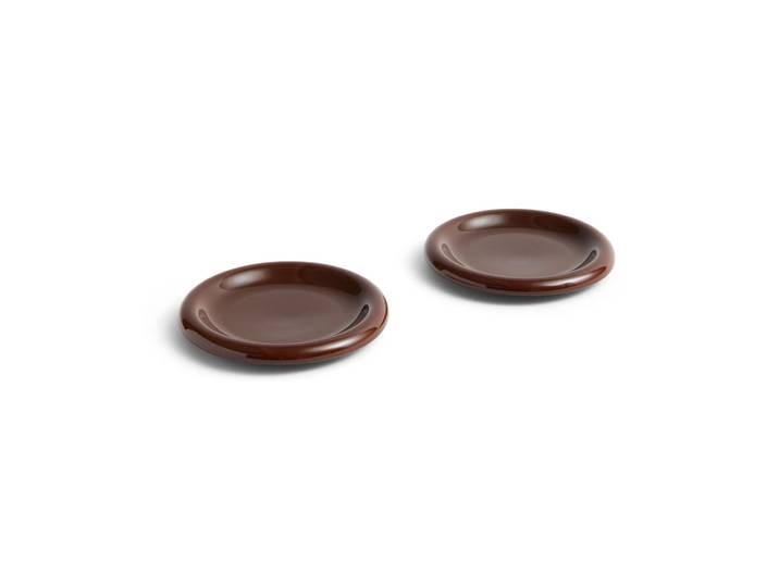 HAY Assiette Barro Burgundy, Ø18 cm, lot de 2