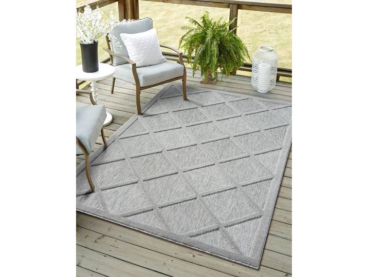 Outdoor-Teppich Mara Typ B Grau/Grau Mischgewebe 100 x 160cm