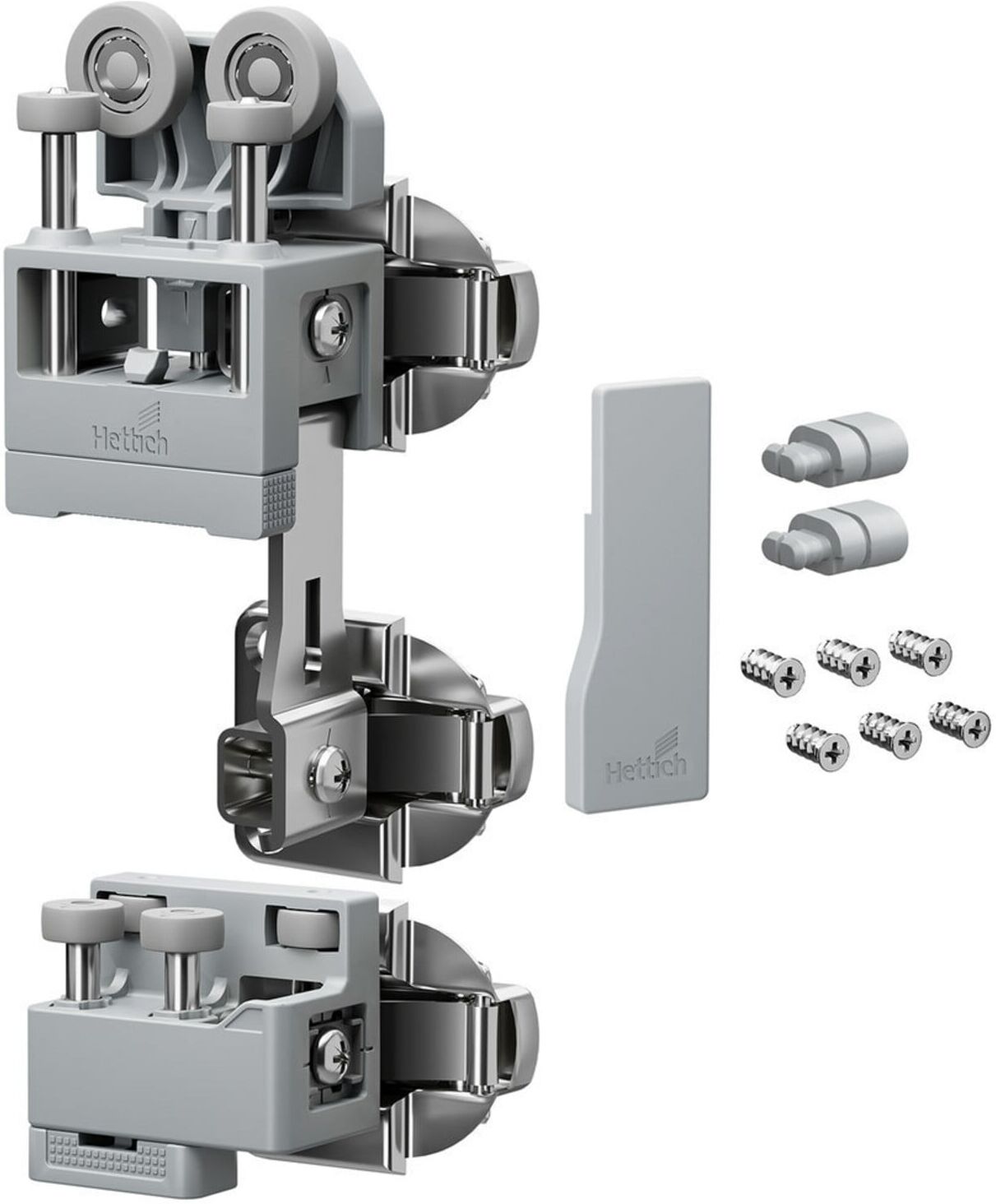 Hettich Set WLL PC, schwer, o. SA , rechts, grau (9339348)
