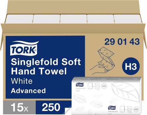 TORK 290143 Papierhandtücher (L x B) 23cm x 22.60cm Weiß 3750St.
