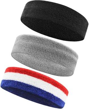 Inspire Essentials AOLIKES Sports Headband Set 3 Piece Athletic Sweatband For Running Tennis Basketball And Gym Workouts 7