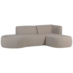 Gartenecksofa Chaiselongue Chios - Polyolefin-Stoff Beige, Rechts
