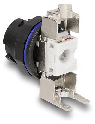 Delock RJ45 Cat.6A inbouwconnector met LSA-aansluiting, zwart