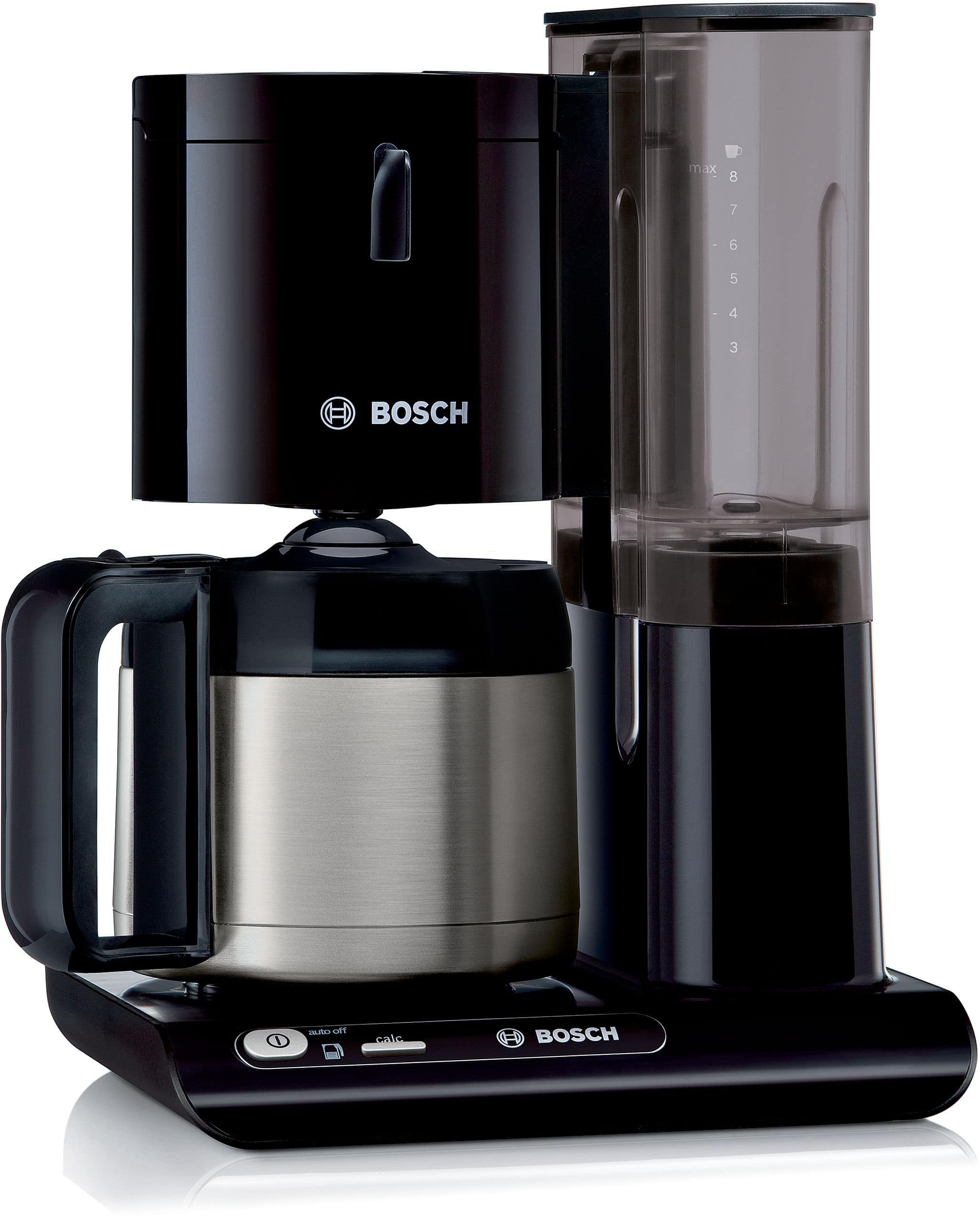 Bosch TKA8A053 Styline 8 Tassen Thermo Filterkaffeemaschine 1,1 l (Schwarz)