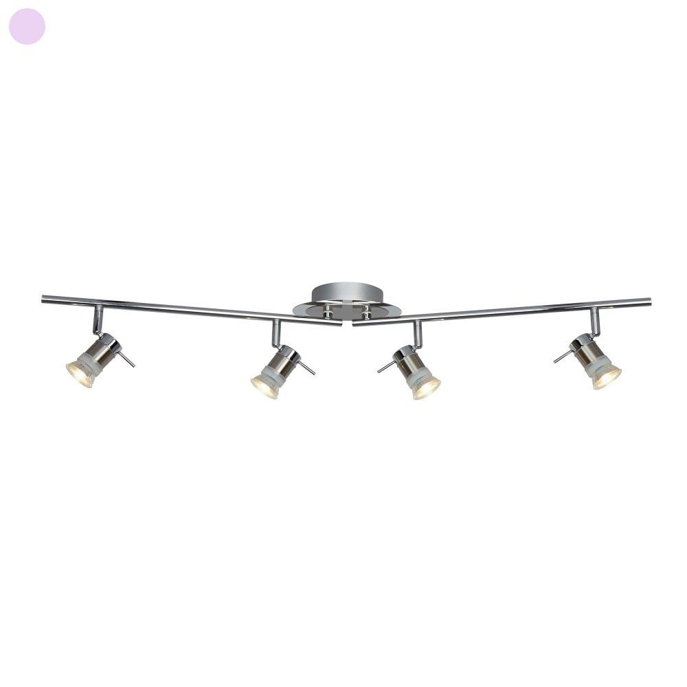 Searchlight Aries Badkamer opbouwspot 4-lichts grijs met LED